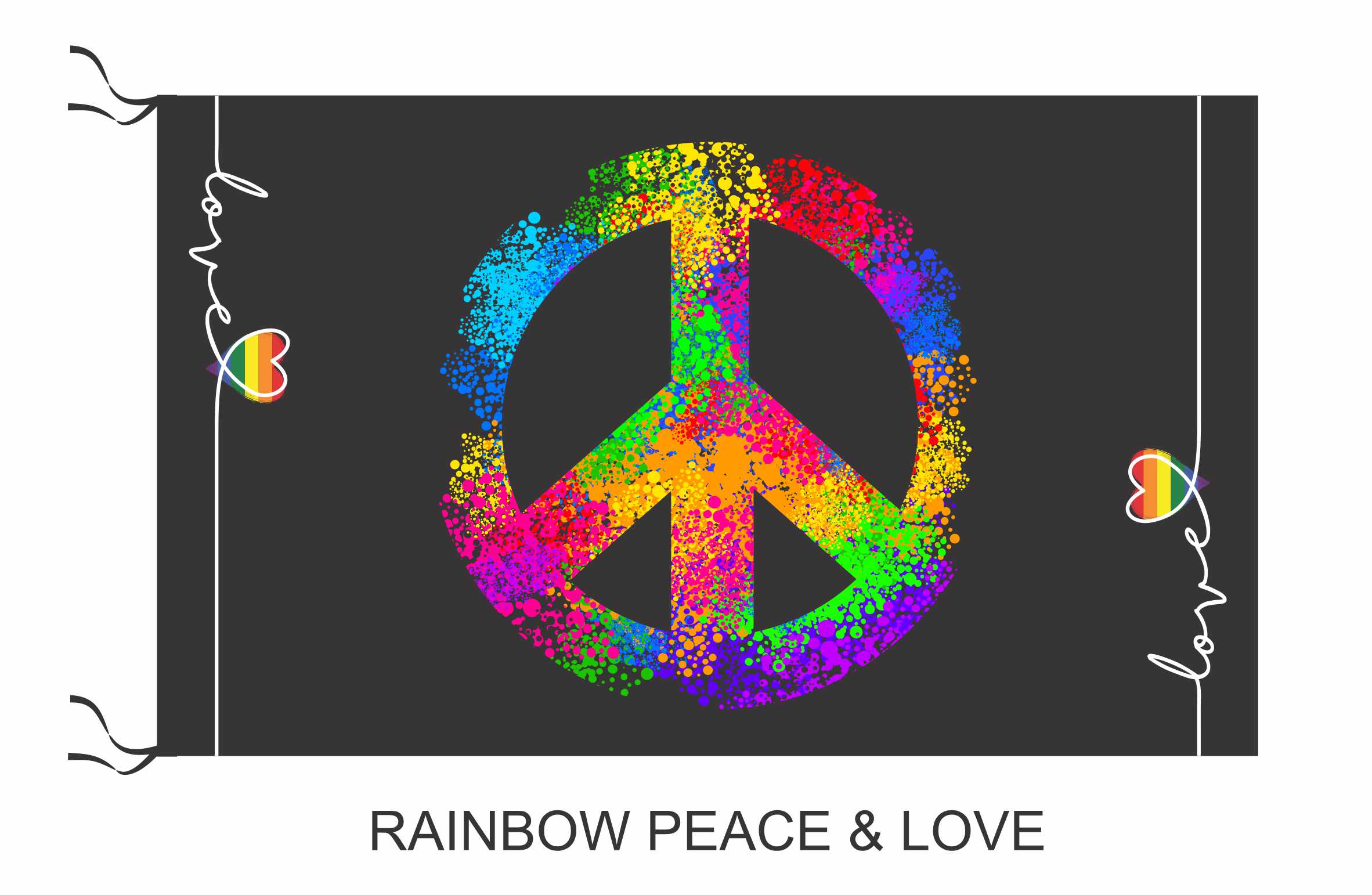 Rainbow Peace medida 150 x 90 cm   art:10751