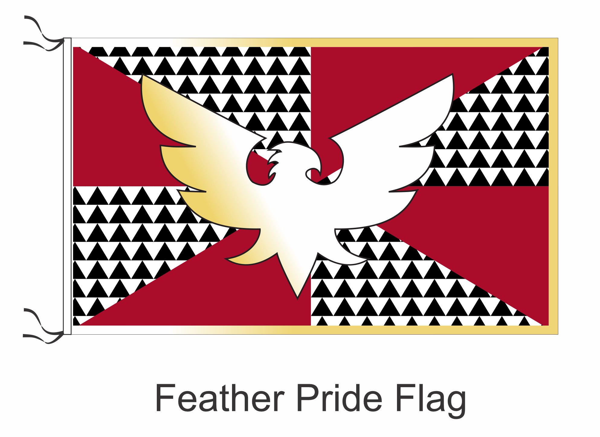 Pluma Feather LGBT medida 150 x 90 cm   art:10757