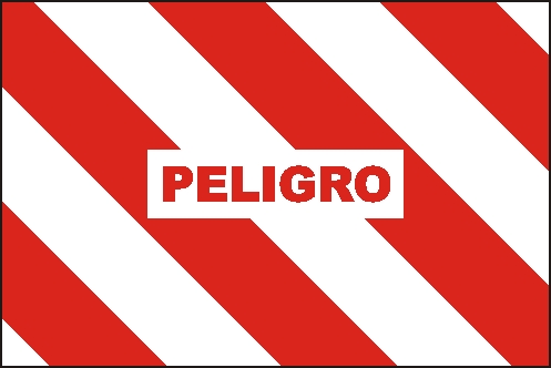 Peligro medida 60 x 90 cm   art:5532