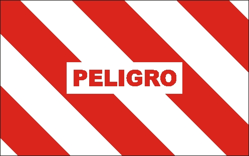 Peligro medida 75 x 120 cm   art:5550