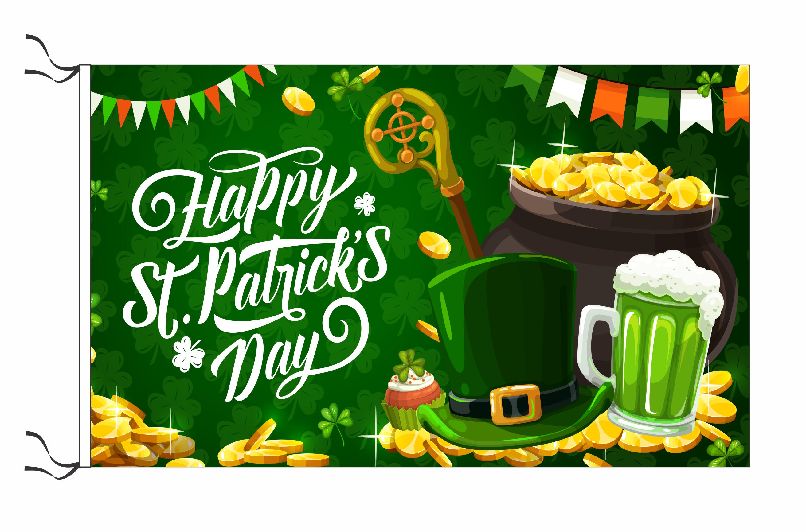 Happy San Patricio Chopp medida 120 x 70 cm  art: 46203