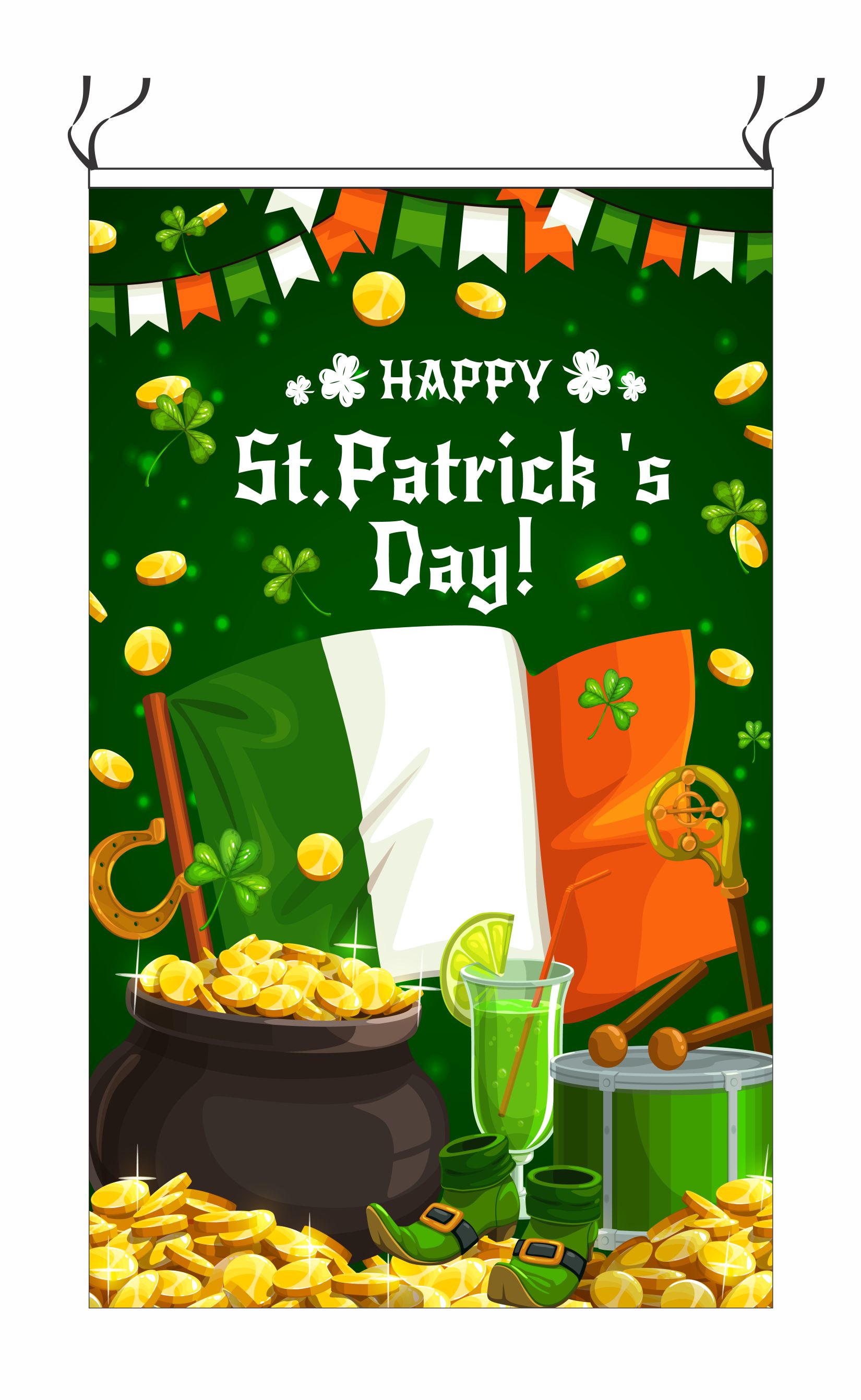 Happy San Patricio Vertical medida 120 x 70 cm  art: 46204