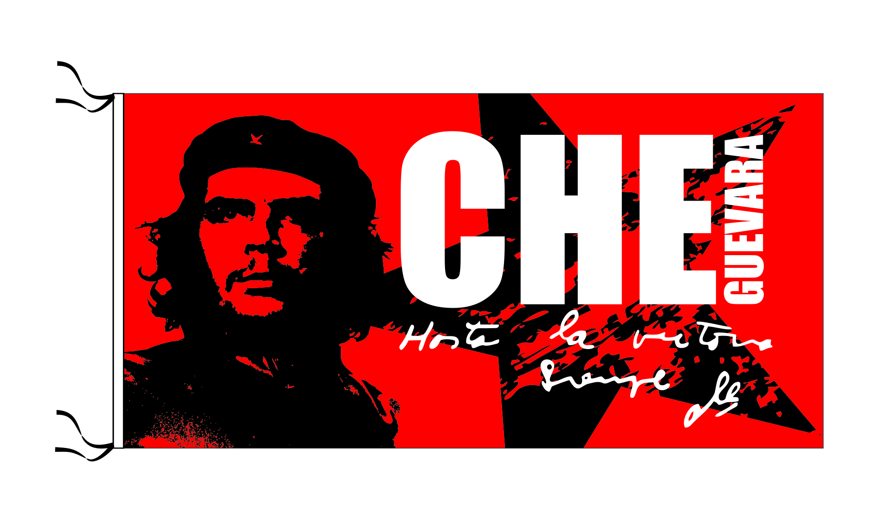 Che Guevara roja y negra medida 45 x 70 cm   art:37412