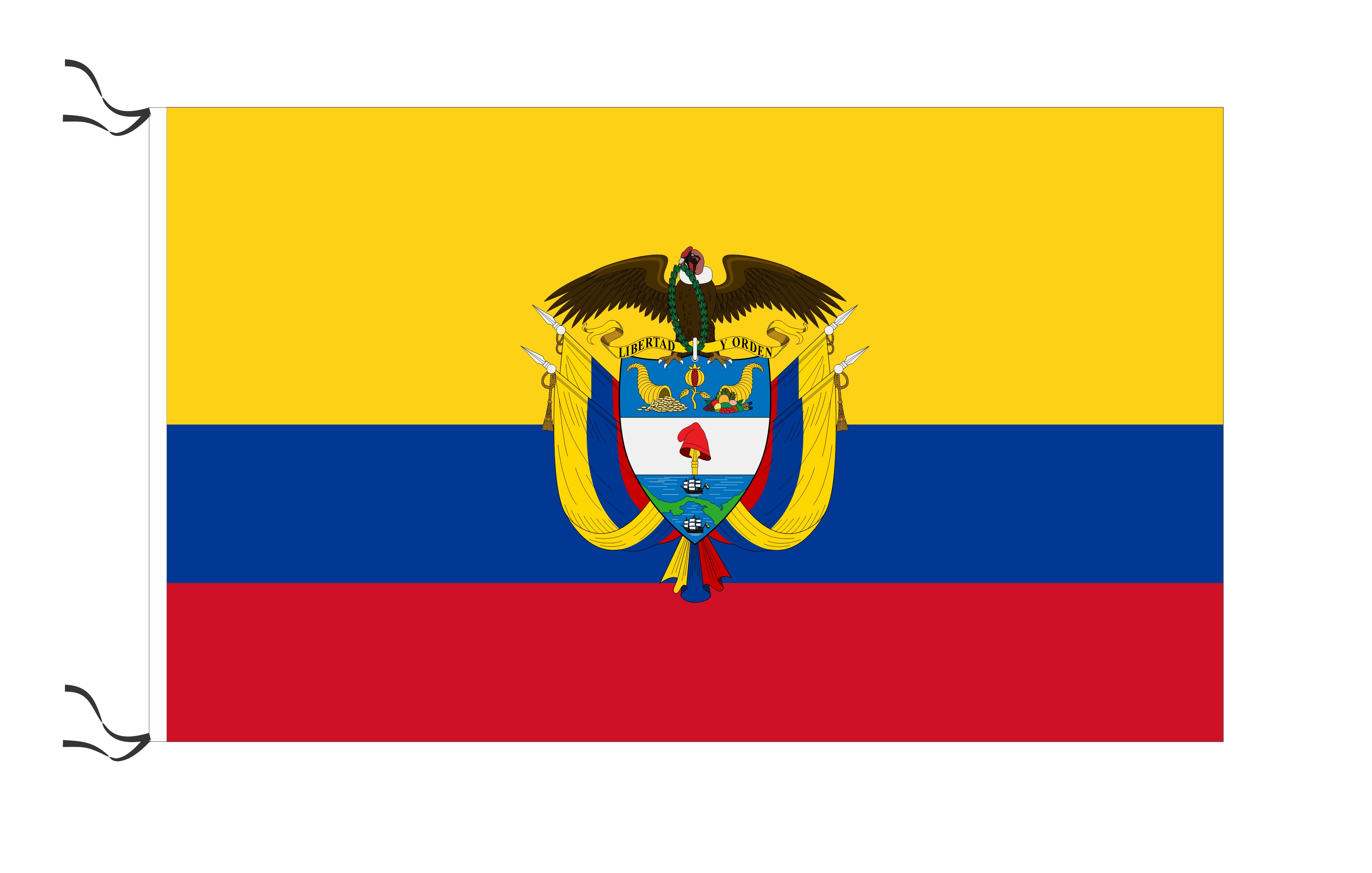 Colombia con escudo medida 90 x 60 cm   art:24828