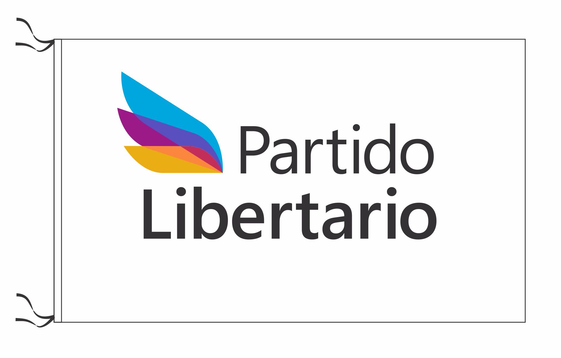 Partido Libertario medida 45 x 70 cm   art:37436