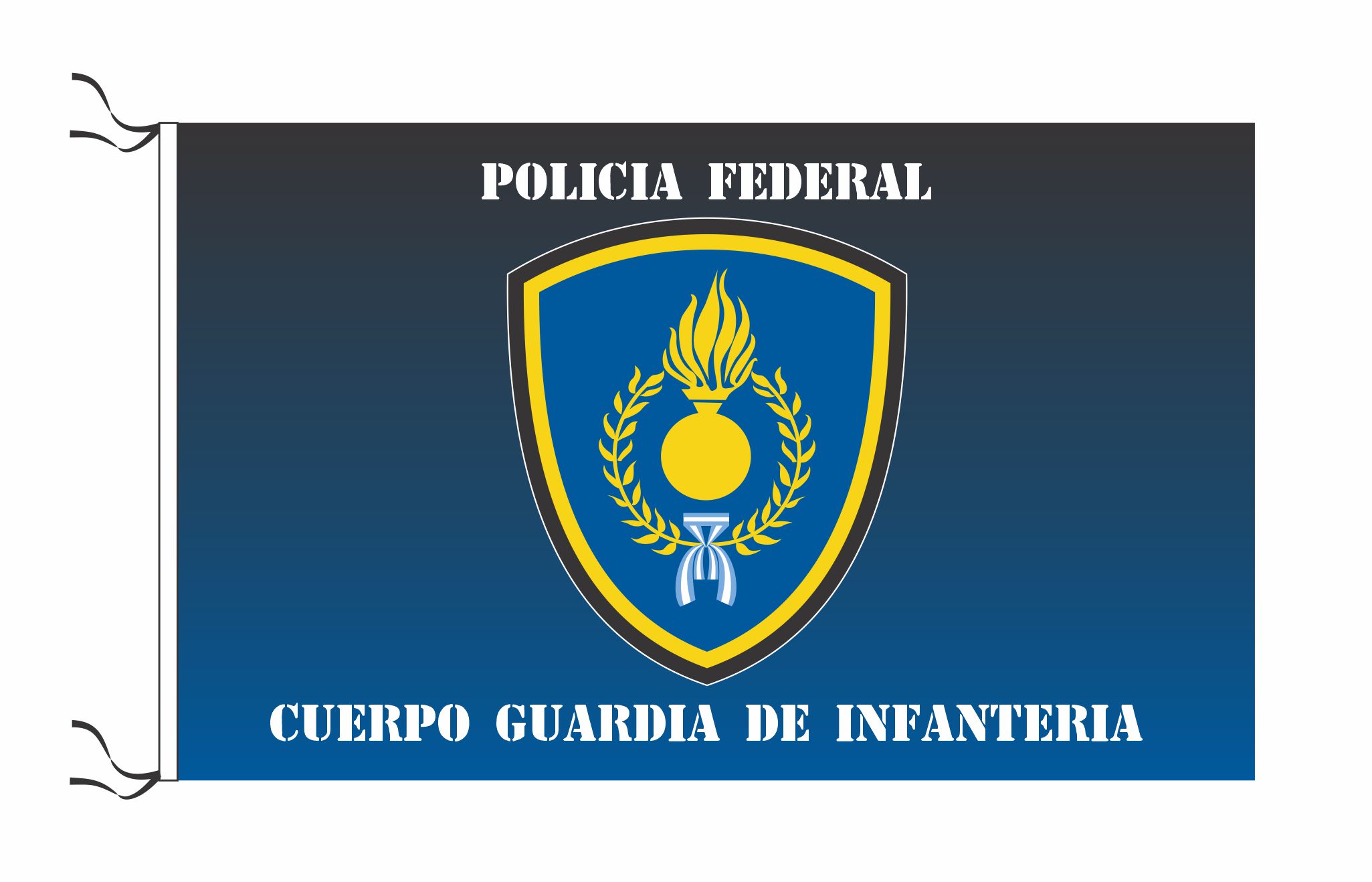 Policia Federal Infanteria medida 90 x 150 cm  Art:31214