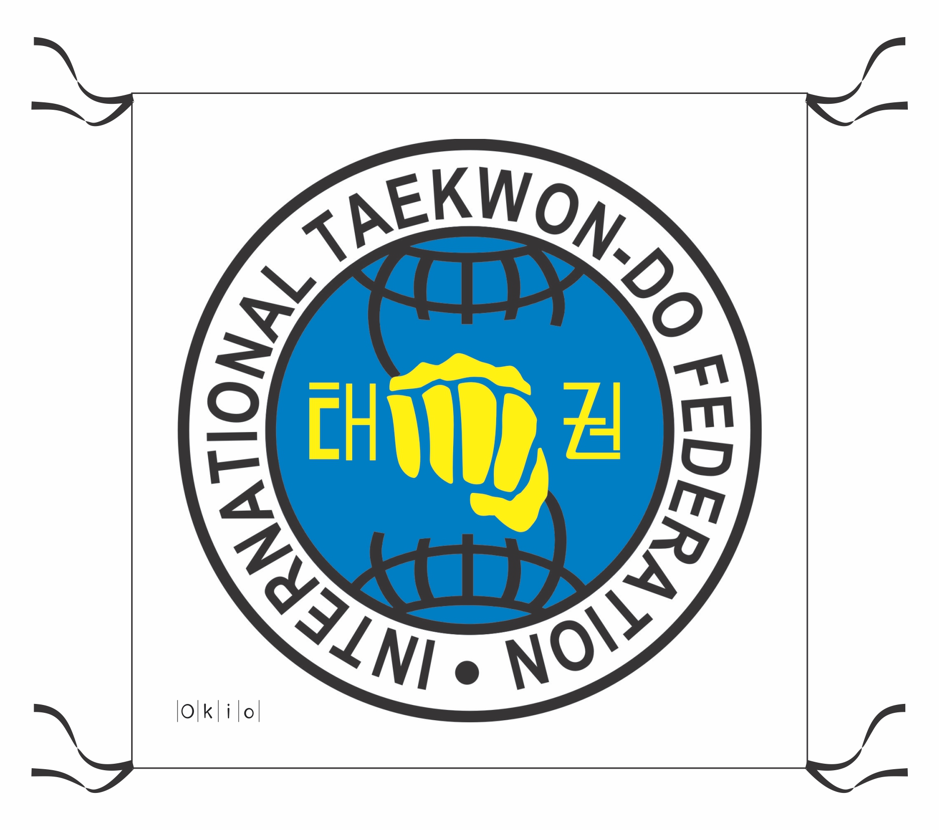 Escudo ITF Taekwondo medida 90 x 150 cm  Art:31218