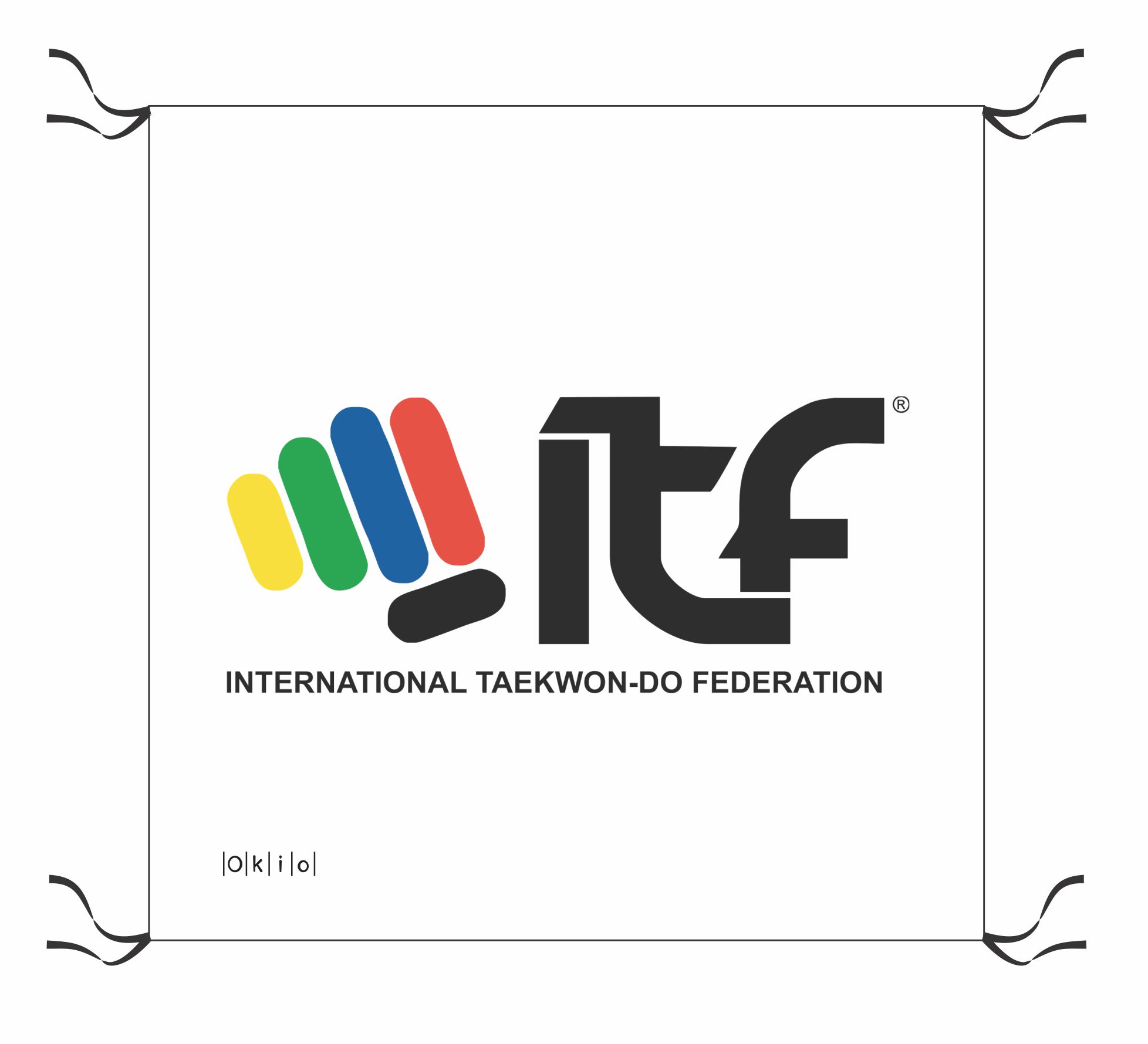 ITF Taekwondo logo medida 90 x 150 cm  Art:31219